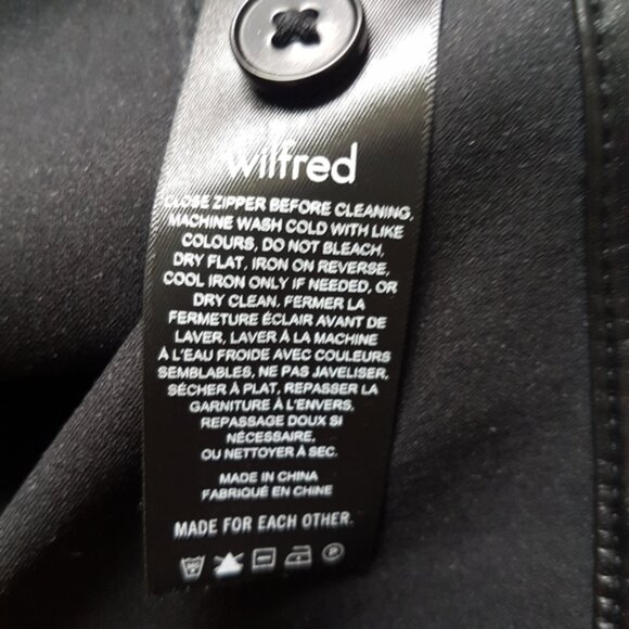 Aritzia Wilfred Adele Vegan Faux Leather Ankle Flare Pant Black Sz 4 - Picture 13 of 13